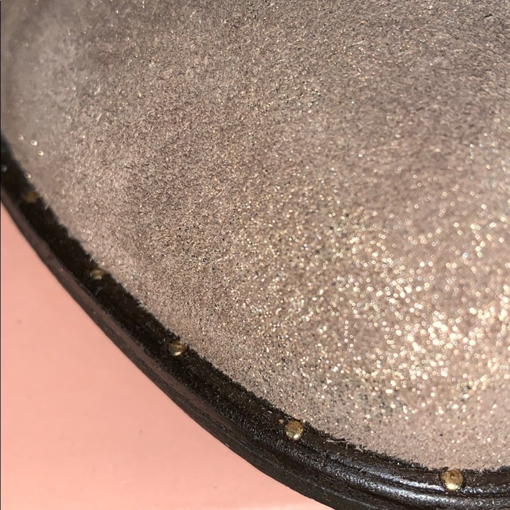 SOLD Eric Michael Tatiana Gold Suede Bootie - Picture 8 of 8